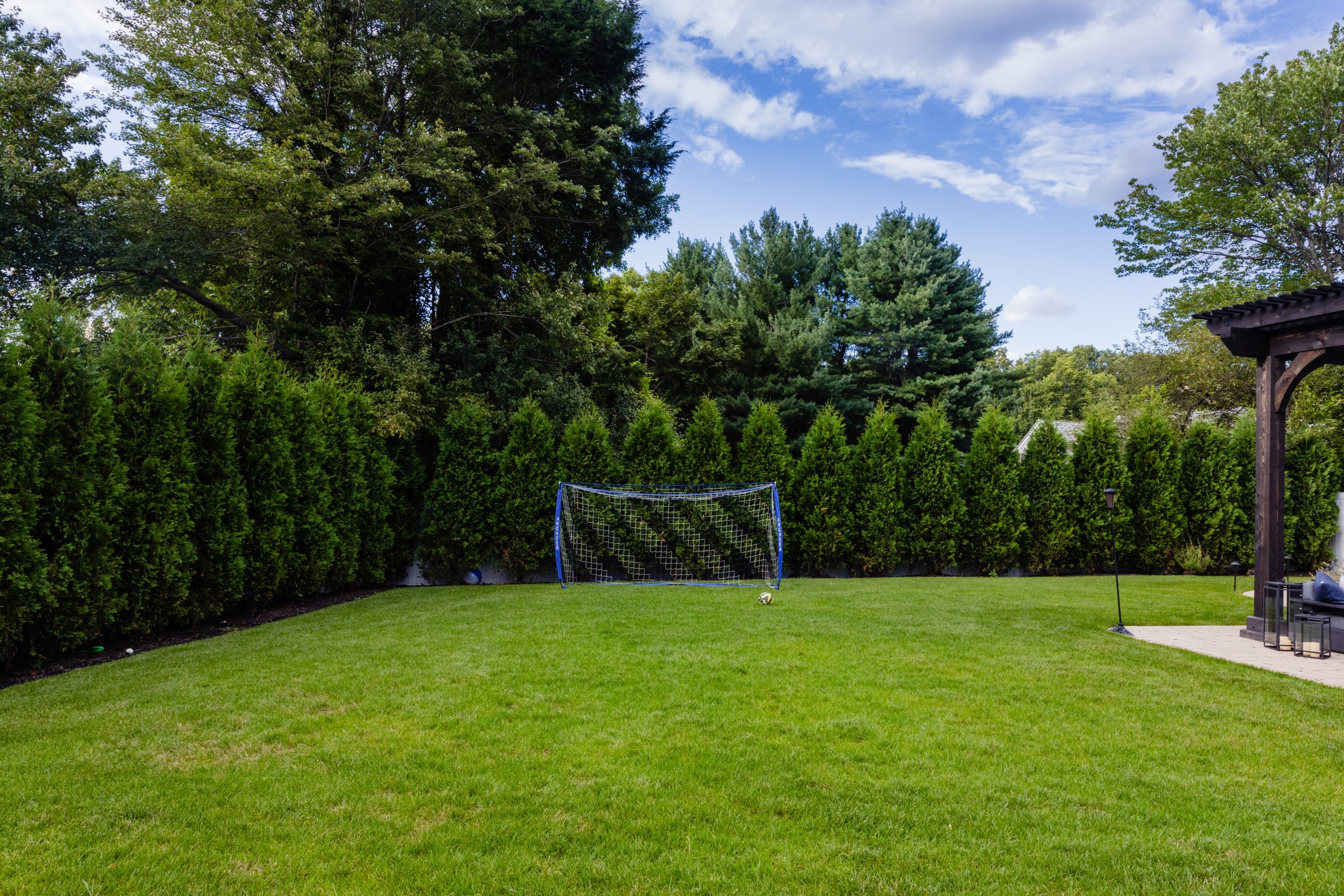 LansdcapeV2-21 Thick, healthy green lawn in Massachusetts maintained by top-rated local lawn care service